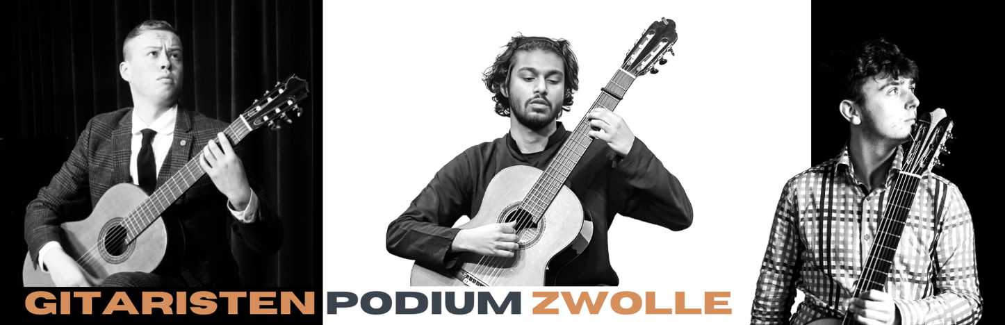 Banner showcasing the seasons' artists playing guitar.